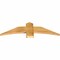 Ekena Millwork Bellingham Rough Sawn Timber Gable Bracket, Western Red Cedar, 48"W x 14"H x 2"D x 6"F, 7/12 Pitch GBW048X14X0206BEL00RWR - alternate 3